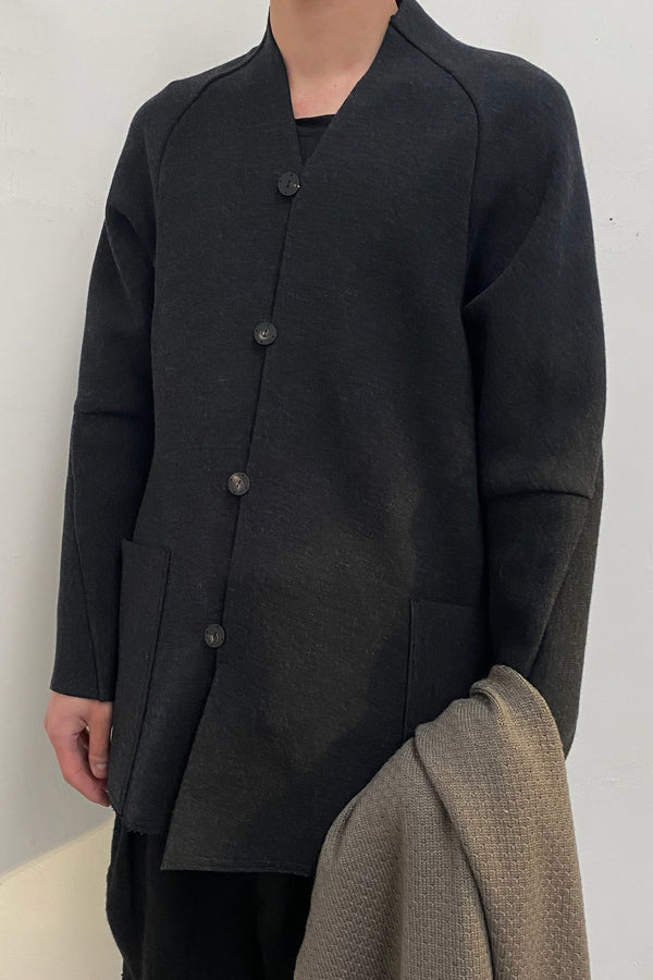 DEVOA wool jacket CTY-SRJ deep gray